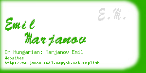 emil marjanov business card